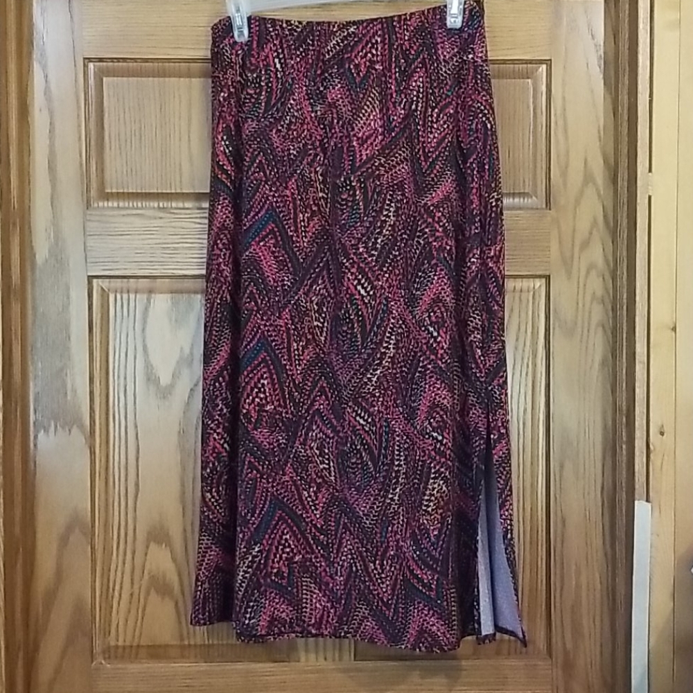 Notations Side Slit Maxi Skirt